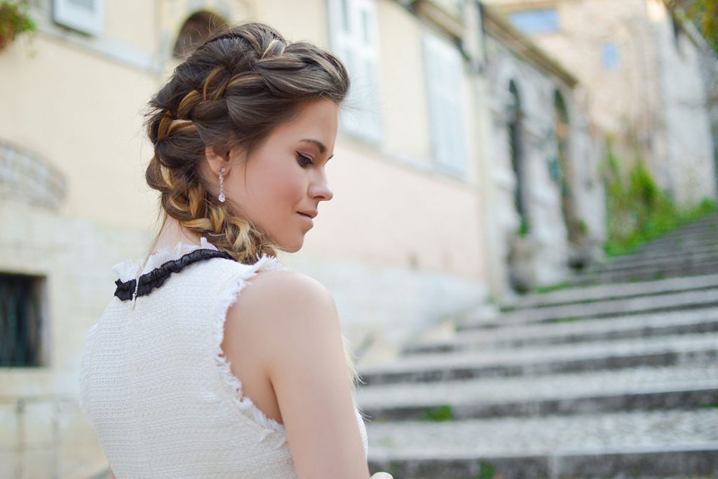 Peinados con trenzas para novias