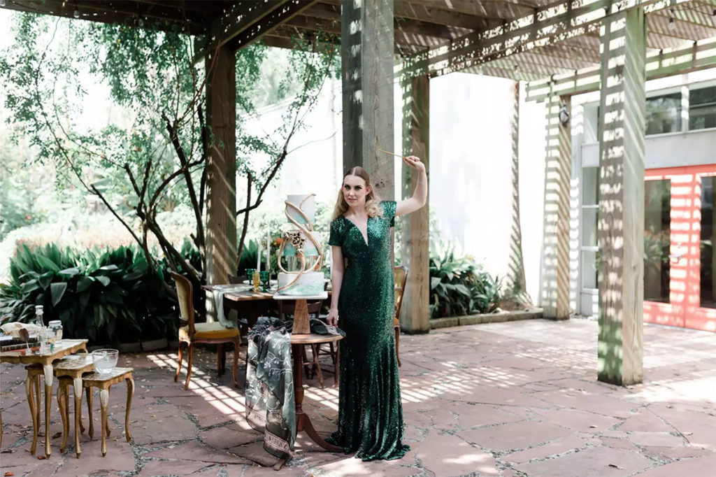 La boda temática que todo fan de Harry Potter y Slytherin amará