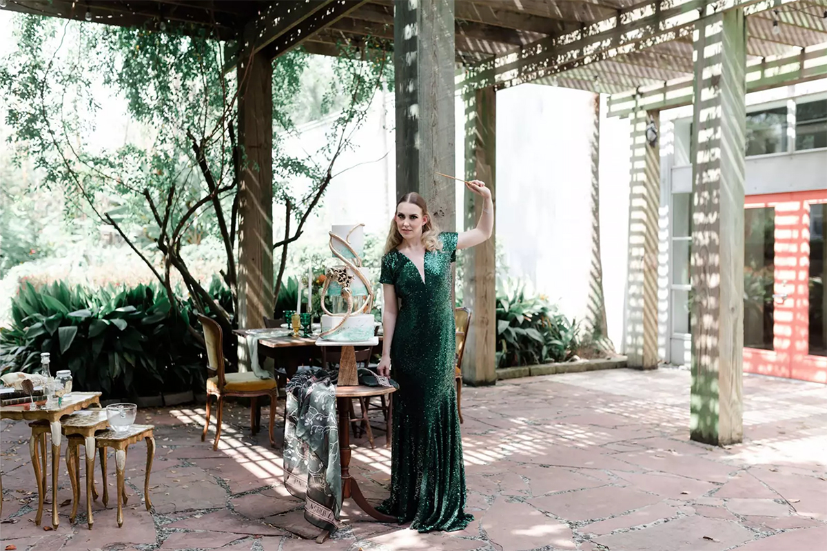 La boda temática que todo fan de Harry Potter y Slytherin amará