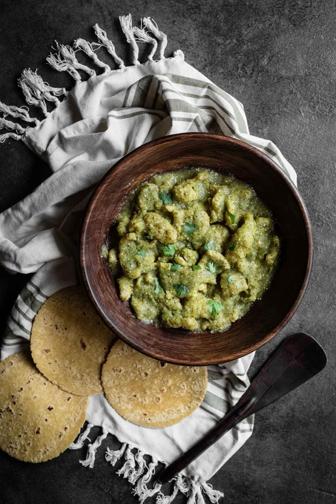 Chicharrón en salsa verde receta.