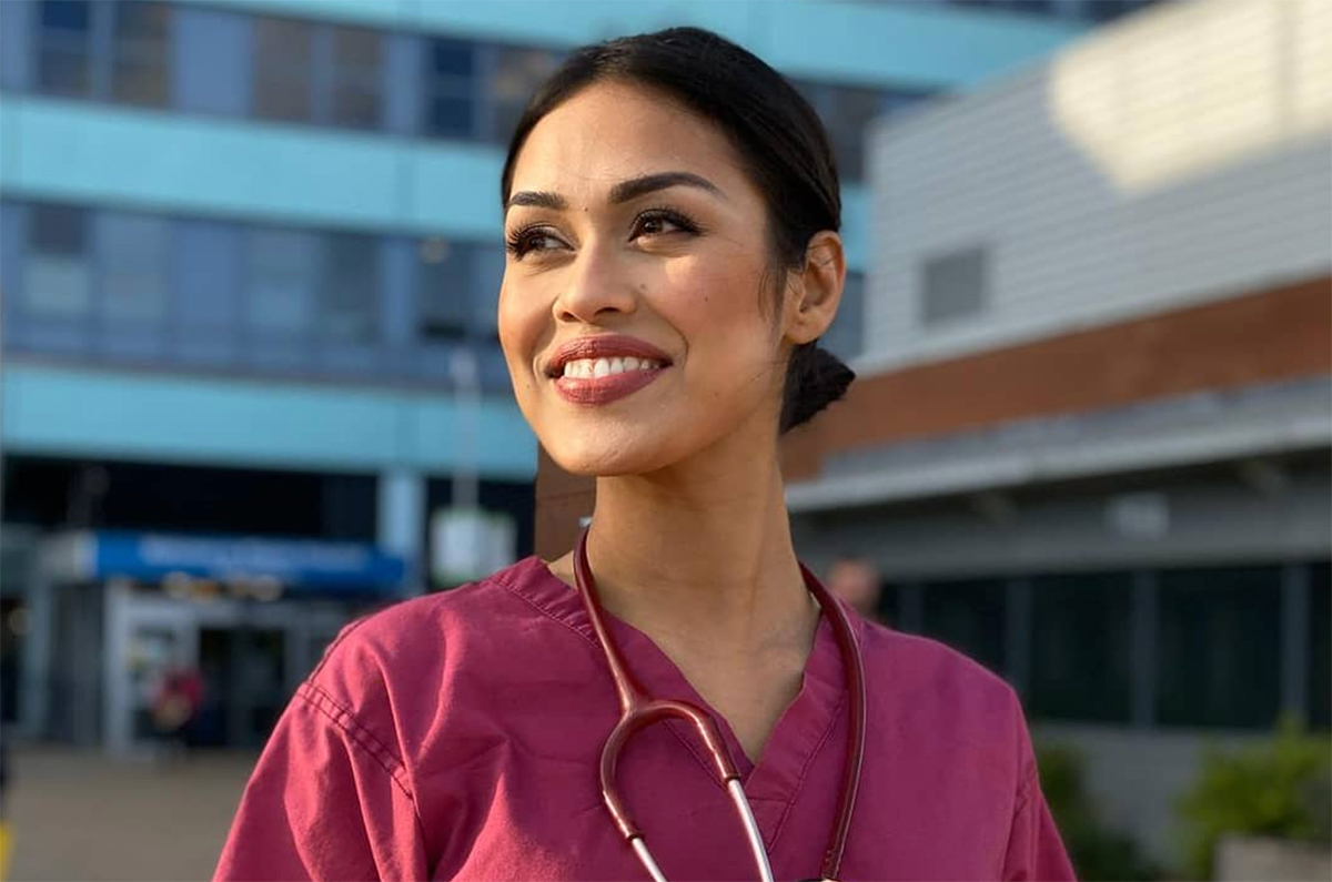 Reina de belleza abandona su corona para trabajar como doctora contra COVID Reina de belleza abandona su corona para trabajar como doctora contra COVID