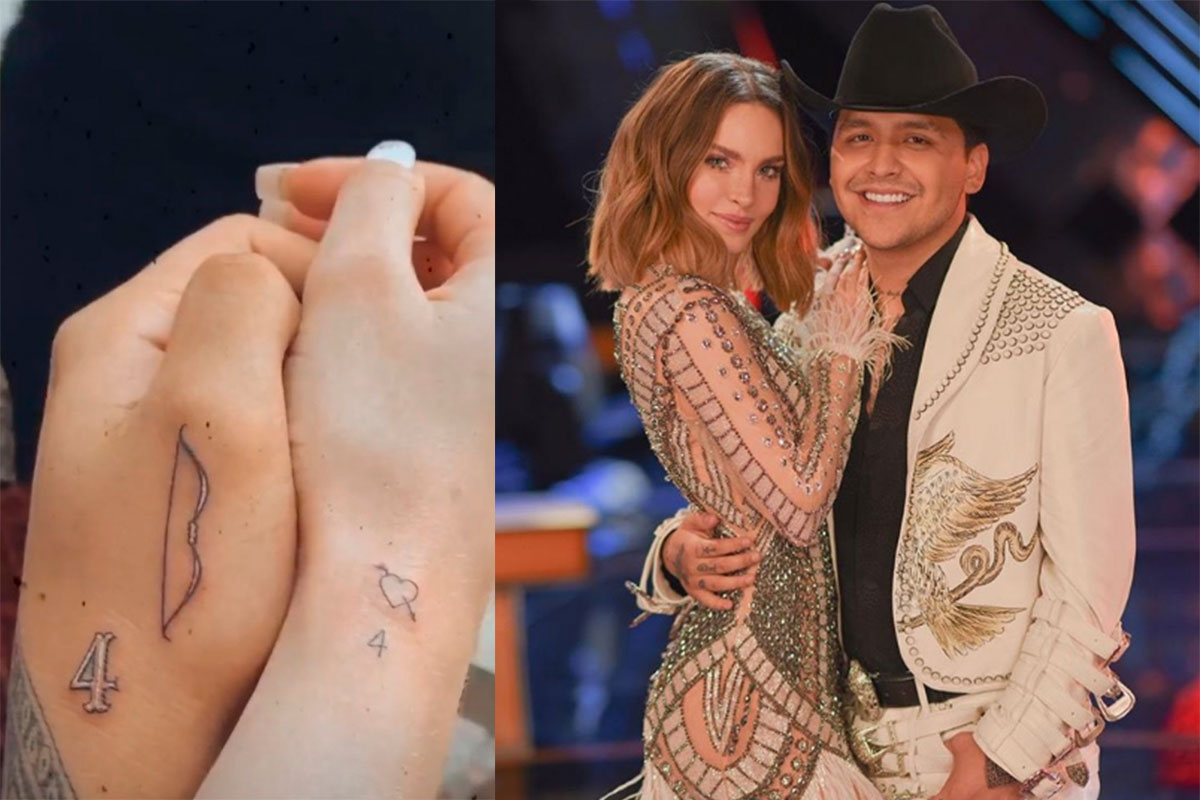 Belinda y Christian Nodal celebran su amor con tatuajes