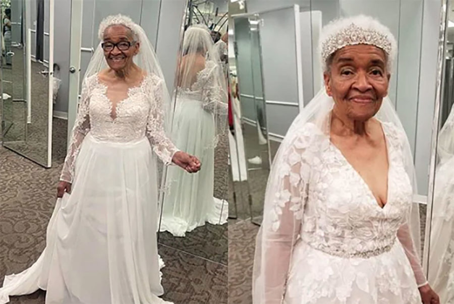 A los 94 años cumplió su sueño de usar el vestido de novia que tanto deseaba