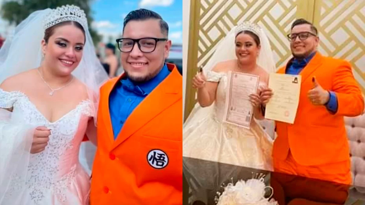 ¡Hombre se casa con traje de GOKU!