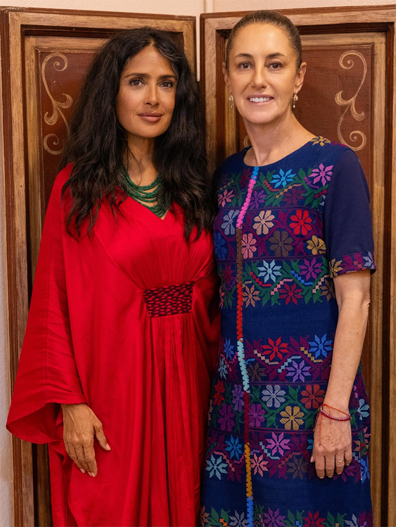 claudia sheinbaum bordados y textiles indigenas