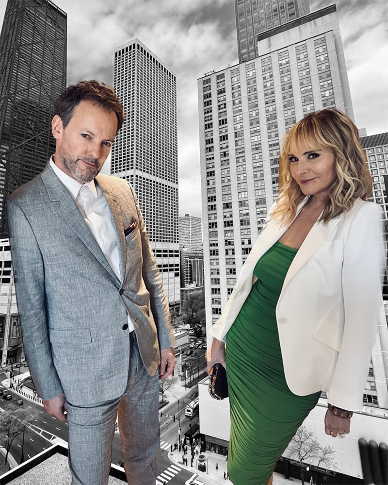 kim cattrall y russell thomas