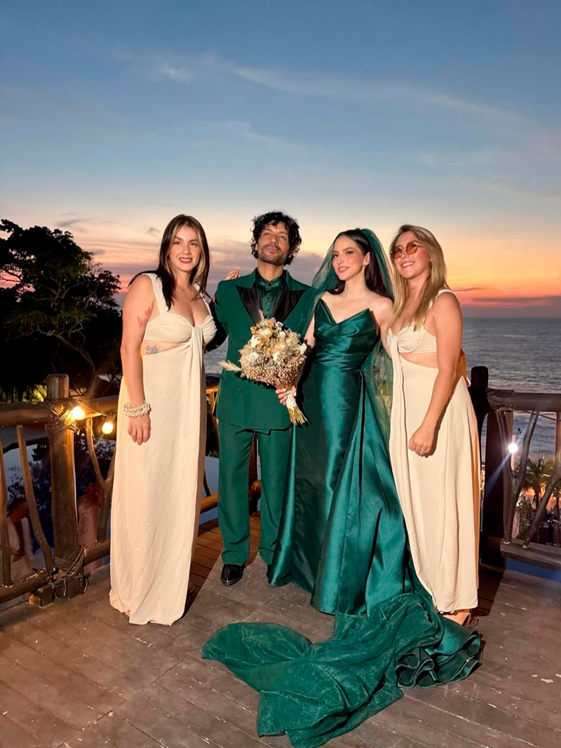 vestido de novia verde paty cantu