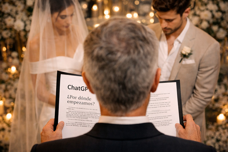 boda se anulo por usar chatgpt en la ceremonia