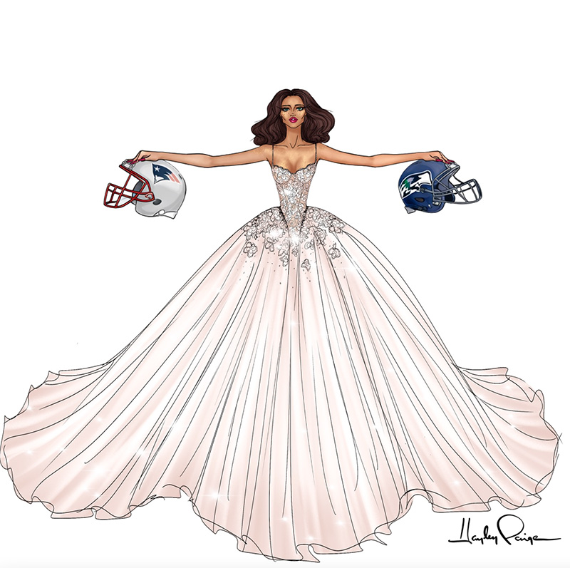 vestido de novia hayley paige super bowl